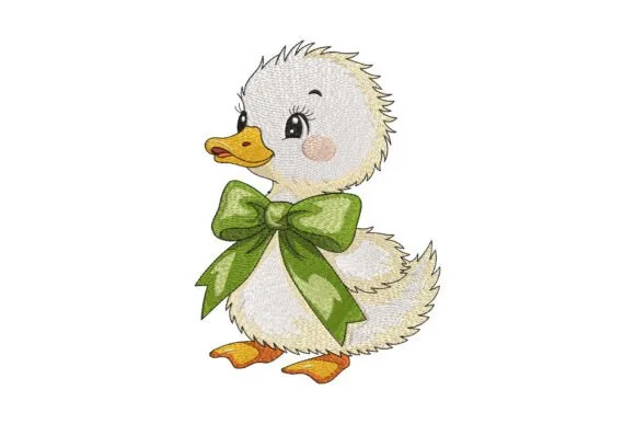 Baby duck machine embroidery design in six hoop sizes