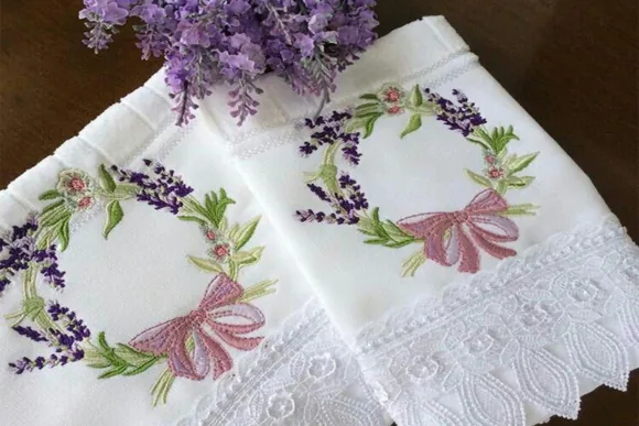 Lavender free machine embroidery design